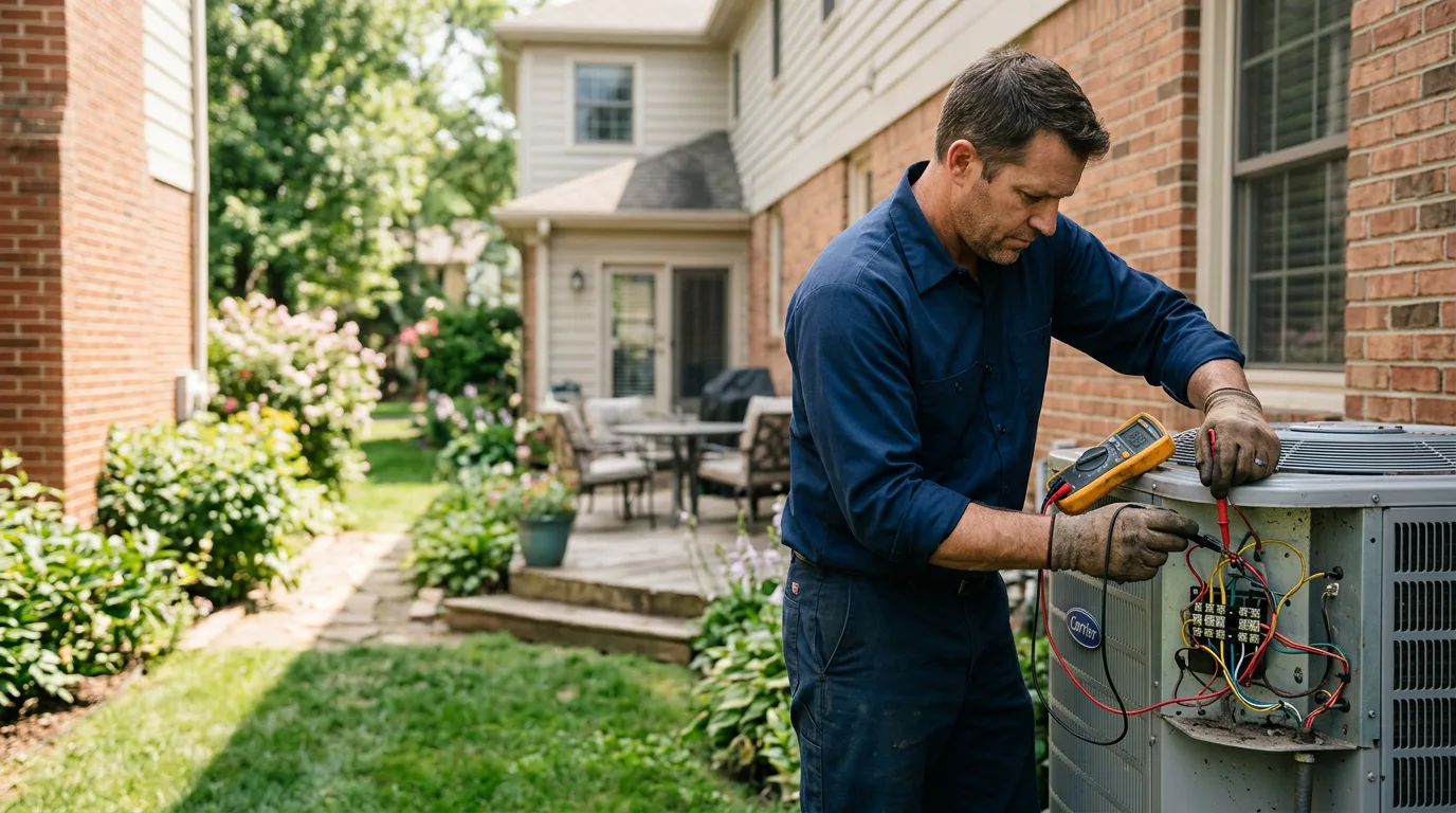 HVAC technician working near Wakefield, VA